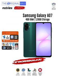Samsung A07 - 4GB RAM - 128GB Storage - Easy Monthly Installments - PTA Approved - 1 Year Official Warranty - The Original Bro Mobiles - TOB70